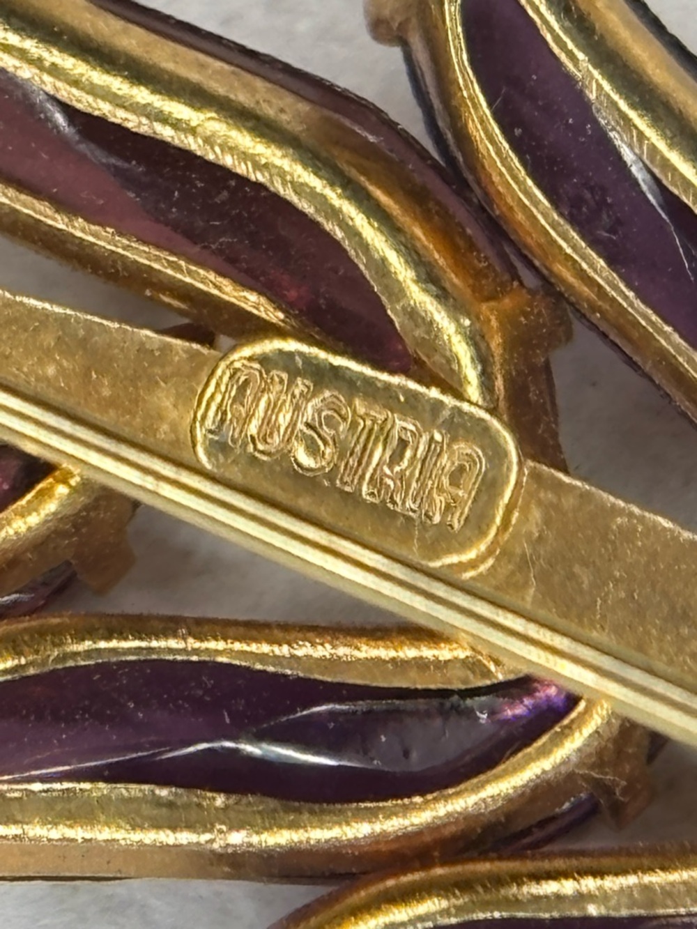 Austrian Crystal Pin and Earrings (1950s) Set Designer ? - Picture 7 of 10
